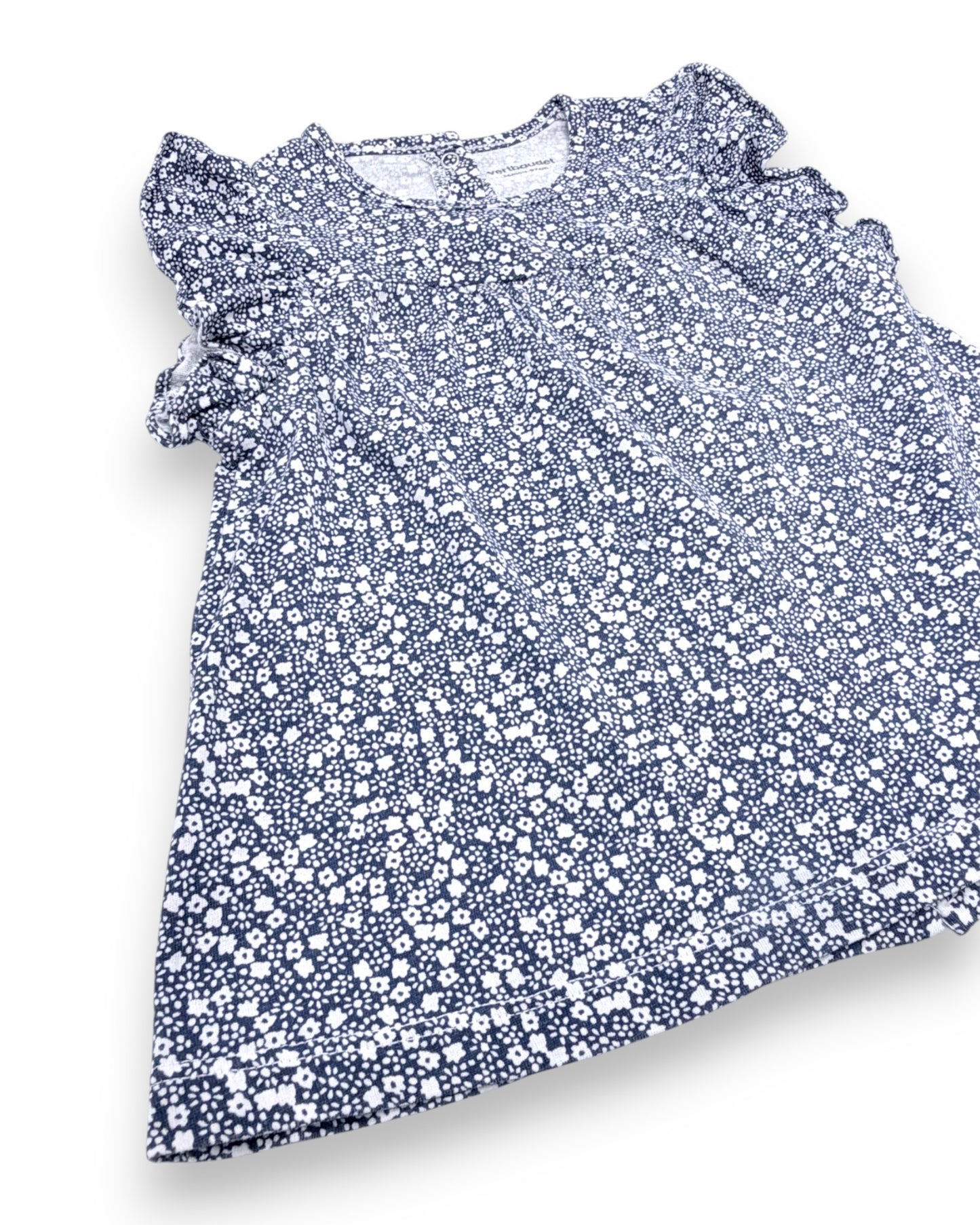 Top Azul Floral 3 Anos