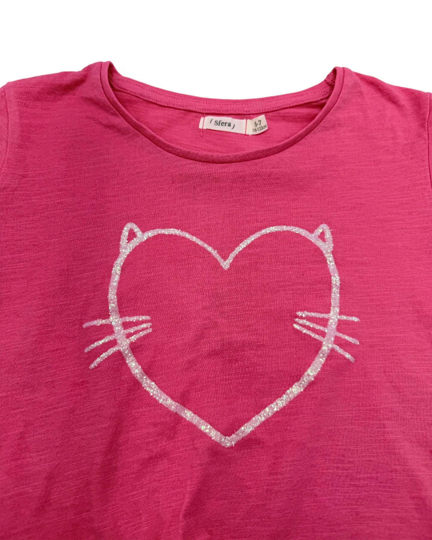 T-shirt Coração Rosa 7 Anos