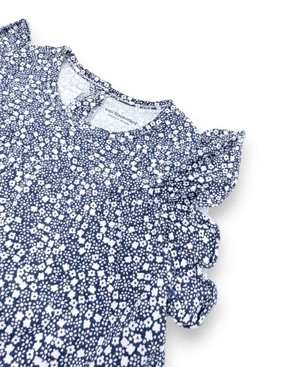 Top Azul Floral 3 Anos