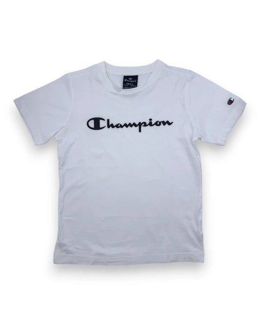 Champion White T-Shirt, Size 7-8 Years