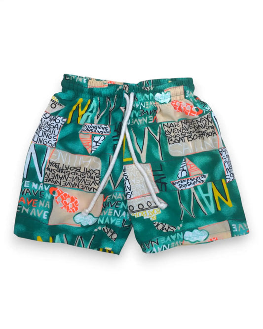 Green Swim Trunks - 6 Years