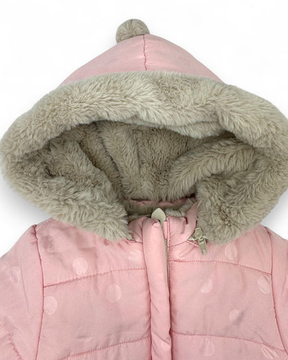 Blusão Rosa Forro 6-9 Meses