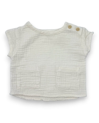 T-Shirt Musselina 3-6 Meses