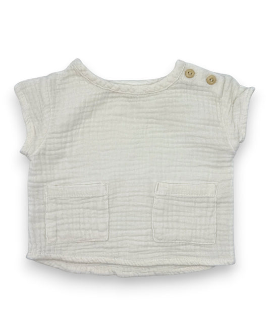 T-Shirt Musselina 3-6 Meses