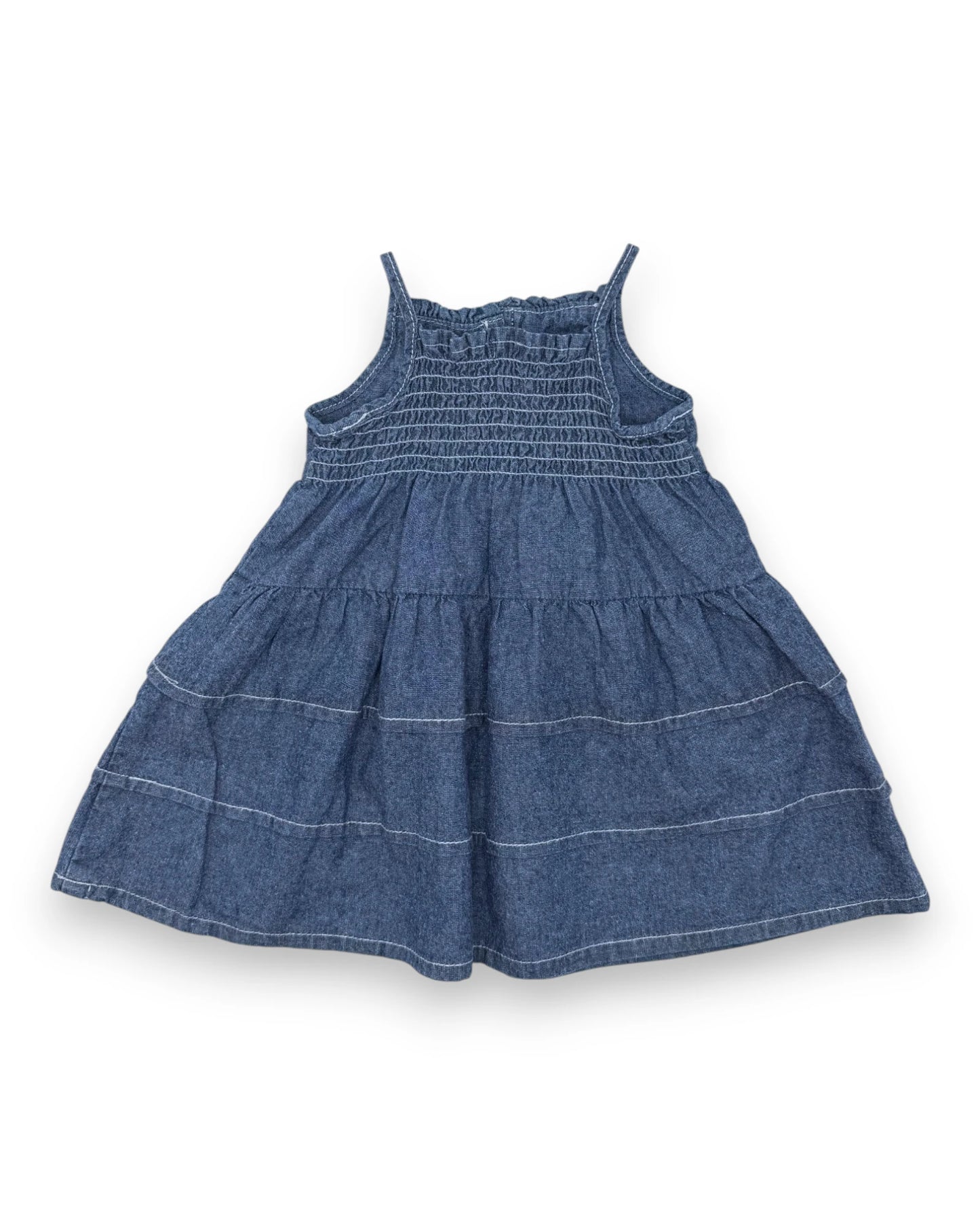 Vestido Ganga Azul 6-9 Meses