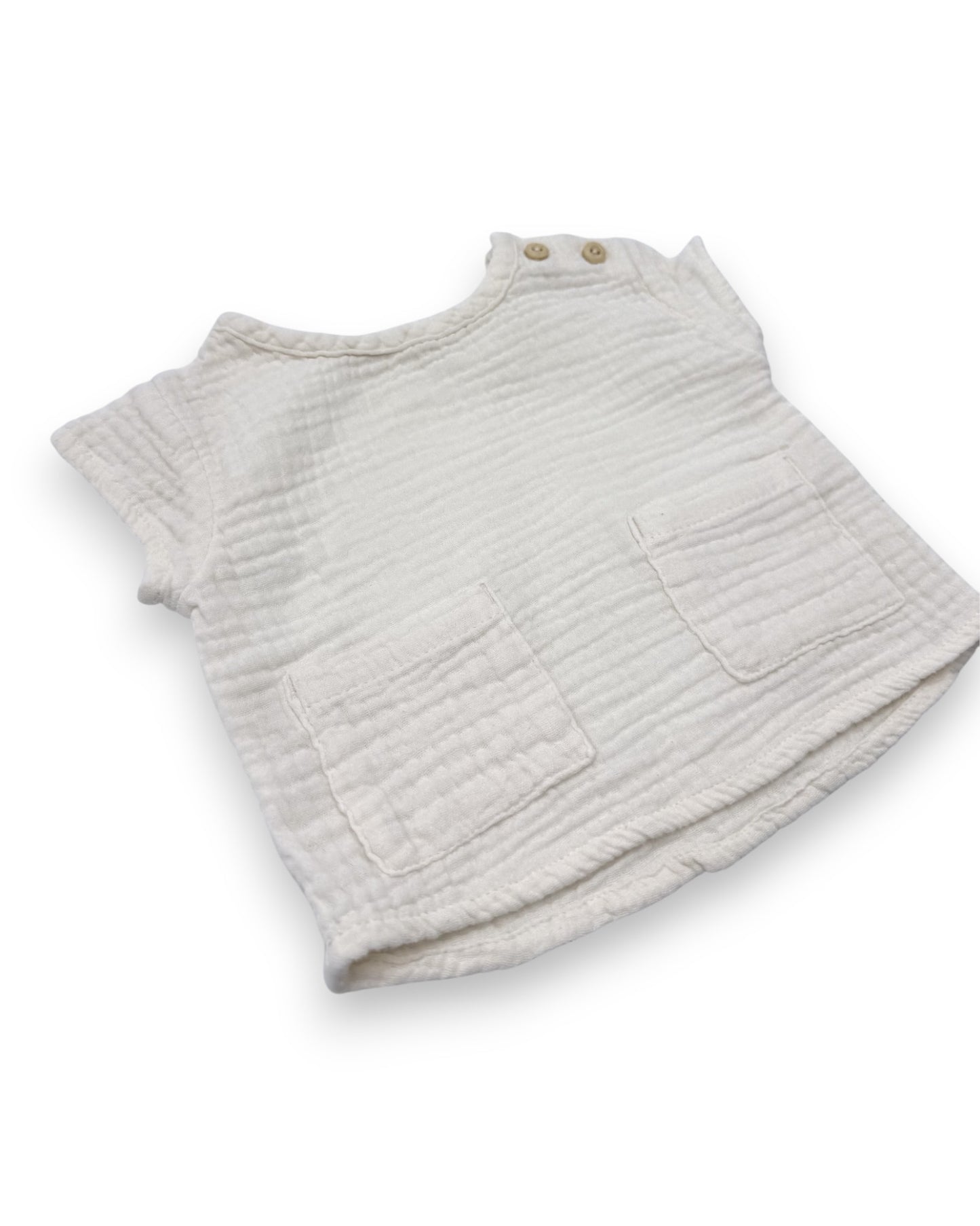 T-Shirt Musselina 3-6 Meses