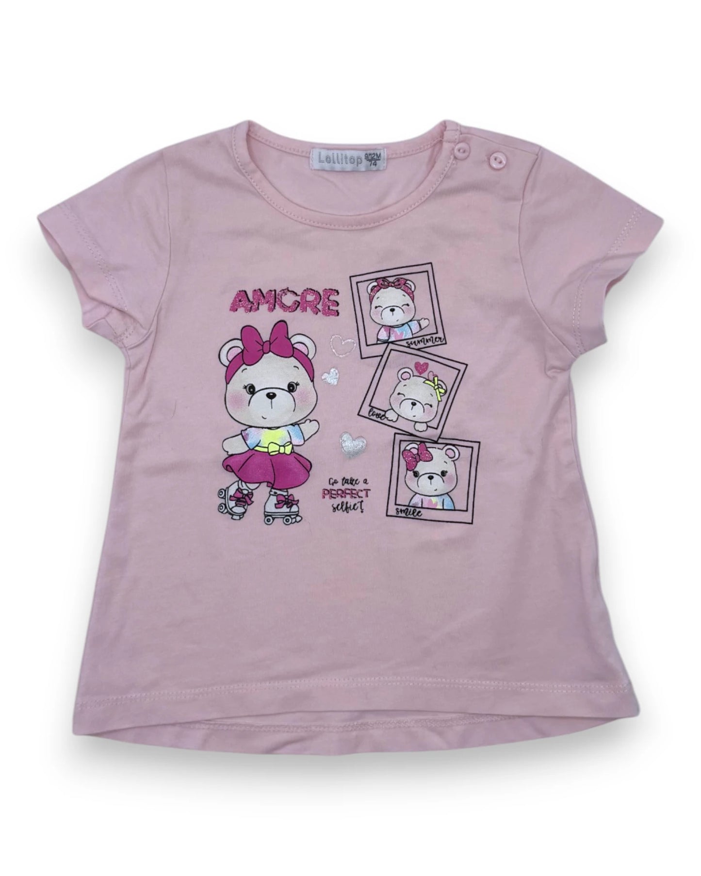 T-shirt Rosa 9-12 Meses