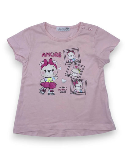 T-shirt Rosa 9-12 Meses