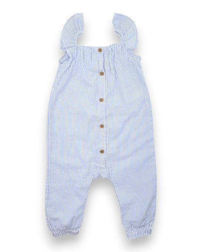 Macacão Riscas Azul 9-12 Meses