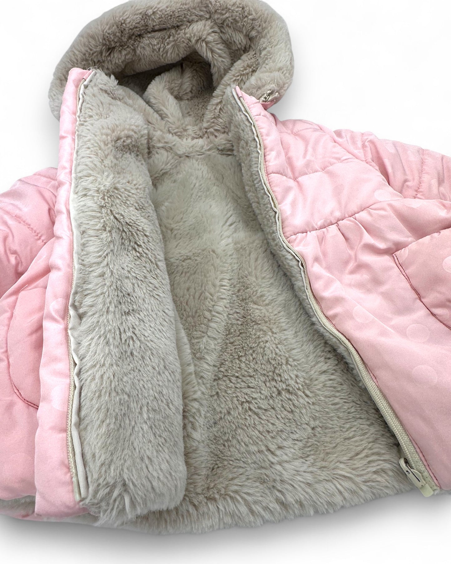 Blusão Rosa Forro 6-9 Meses