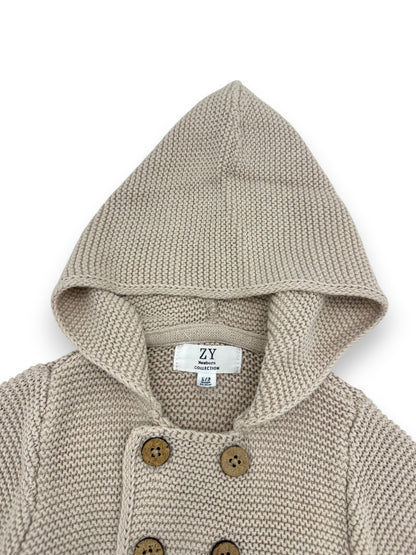 Beige Knitted Coat 1-3 Months