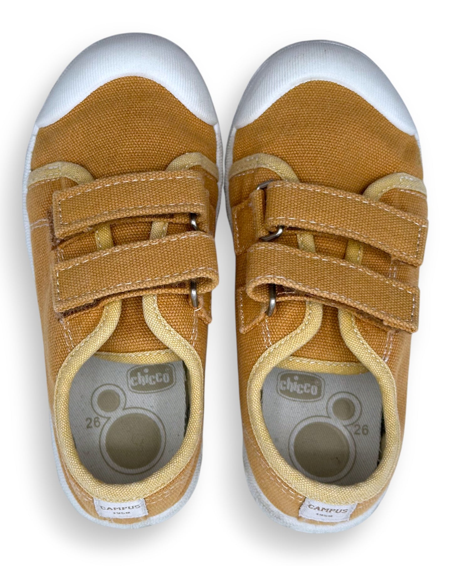 Ténis Amarelos Velcro Tam 26