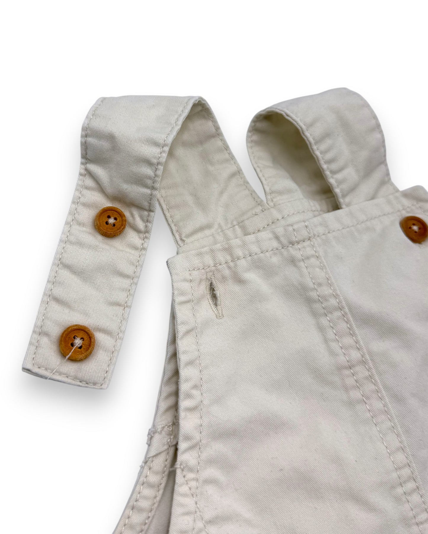 Jardineiras Bege 6-9 Meses