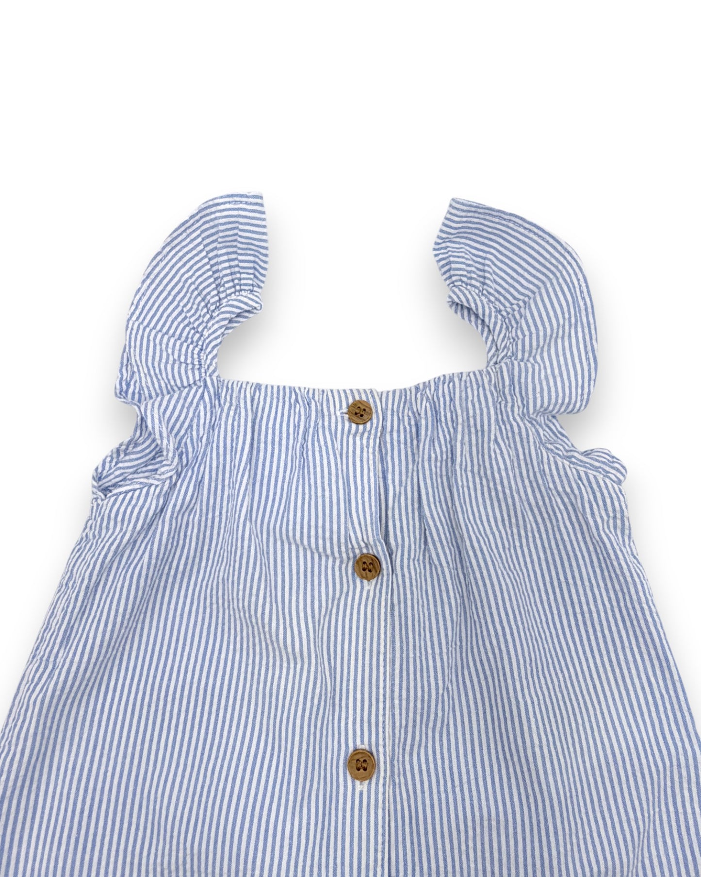 Macacão Riscas Azul 9-12 Meses