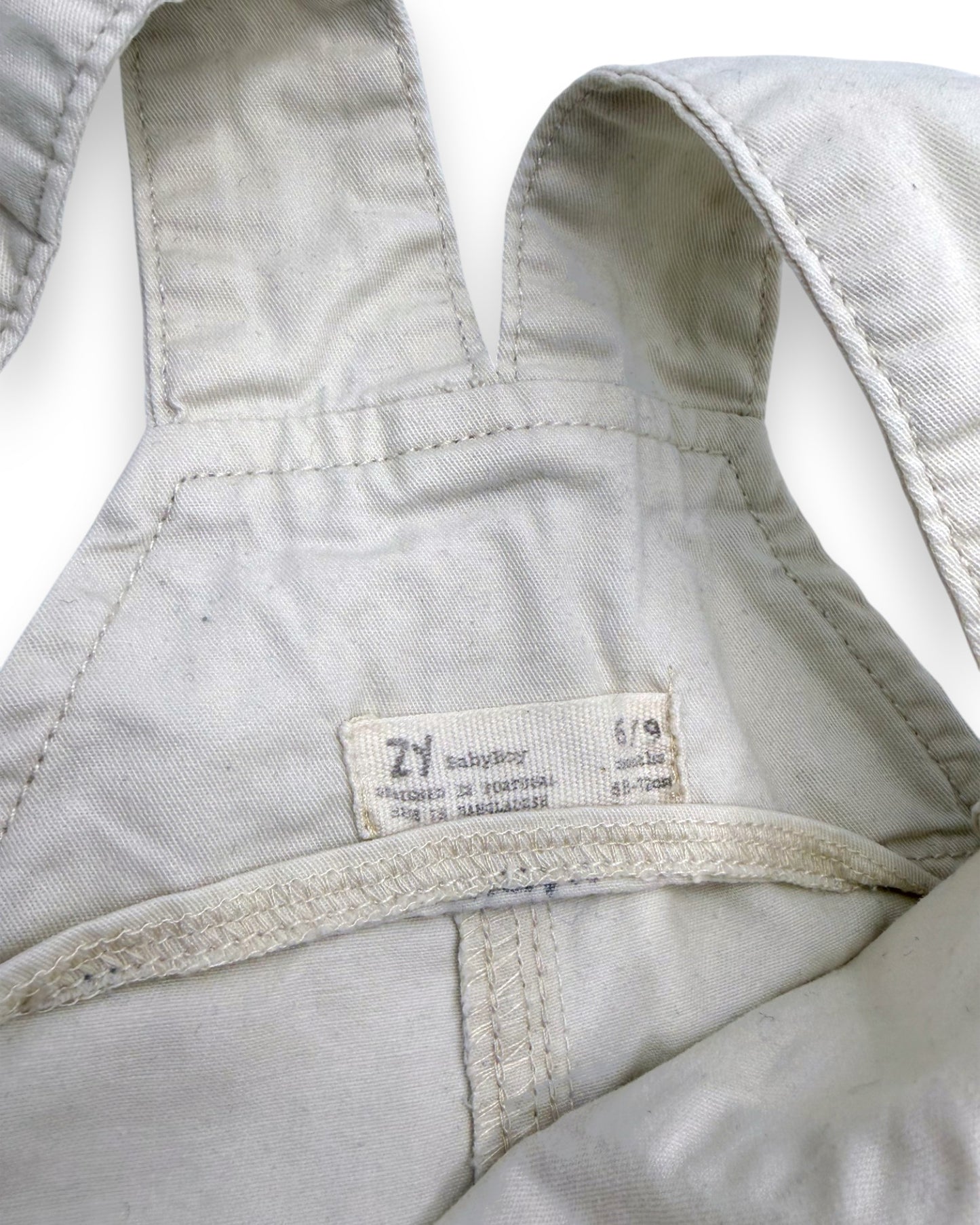 Jardineiras Bege 6-9 Meses