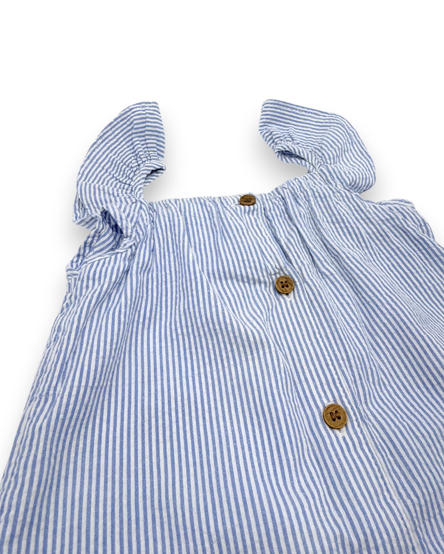 Macacão Riscas Azul 9-12 Meses