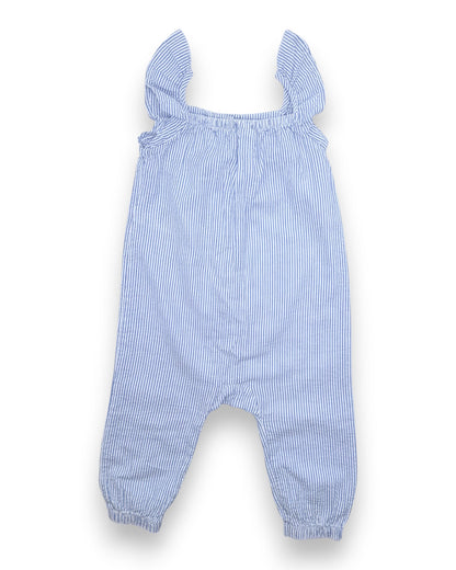 Macacão Riscas Azul 9-12 Meses