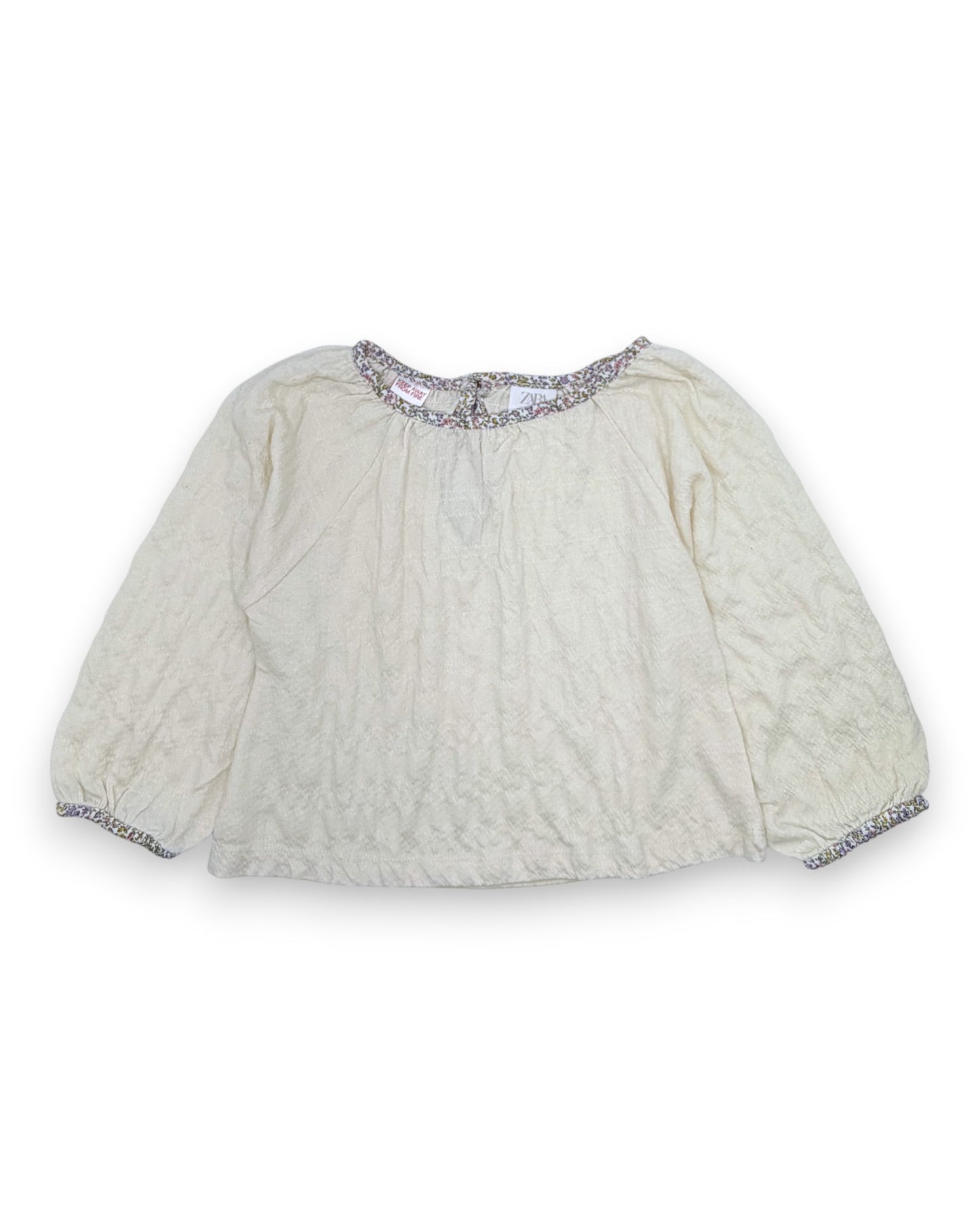 Beige Loose Blouse, Size 2 Years