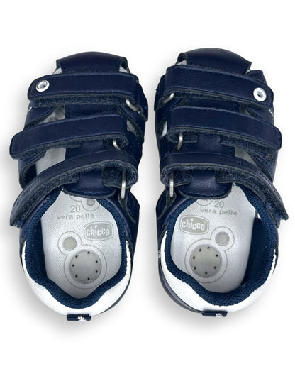 Sandálias Pele Azuis Tam 20