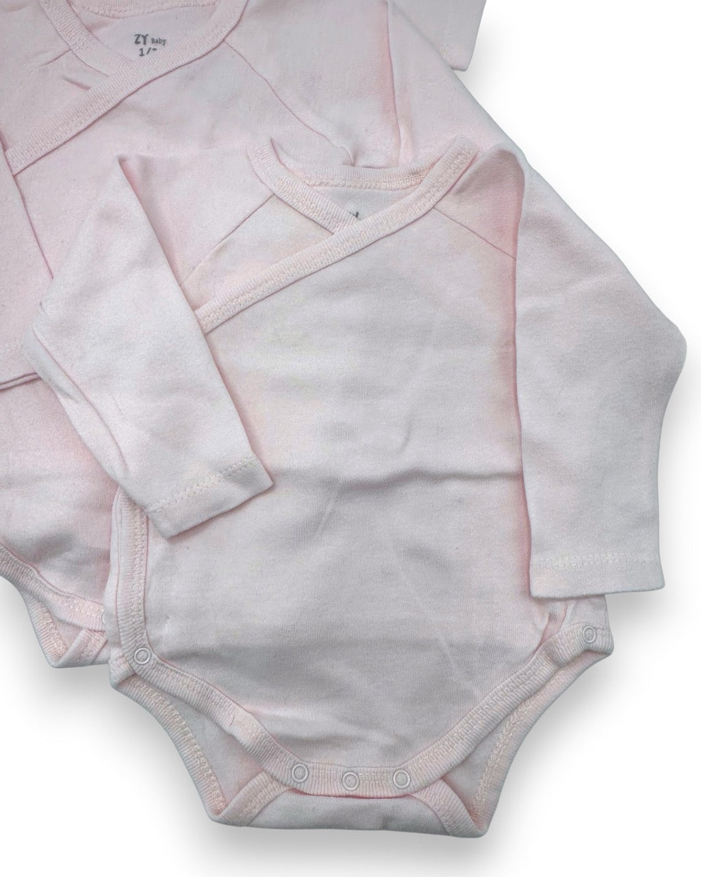 Pack 4 Bodies Rosa Cruzados 1-3 Meses