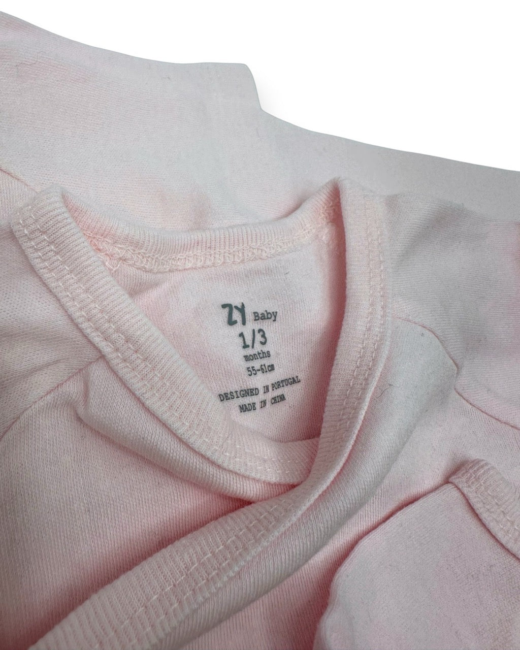 Pack 4 Bodies Rosa Cruzados 1-3 Meses