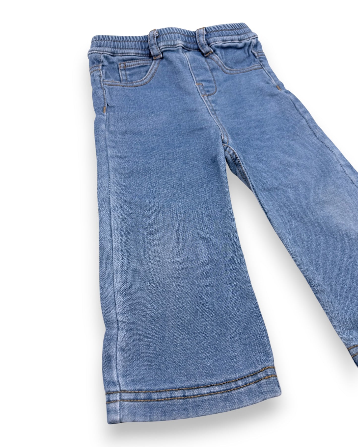 Calças de Ganga Azul 9-12 Meses