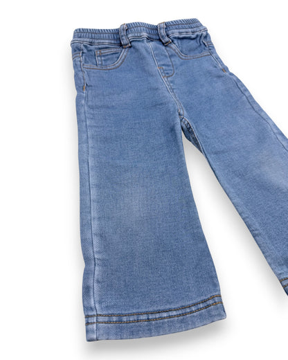 Calças de Ganga Azul 9-12 Meses
