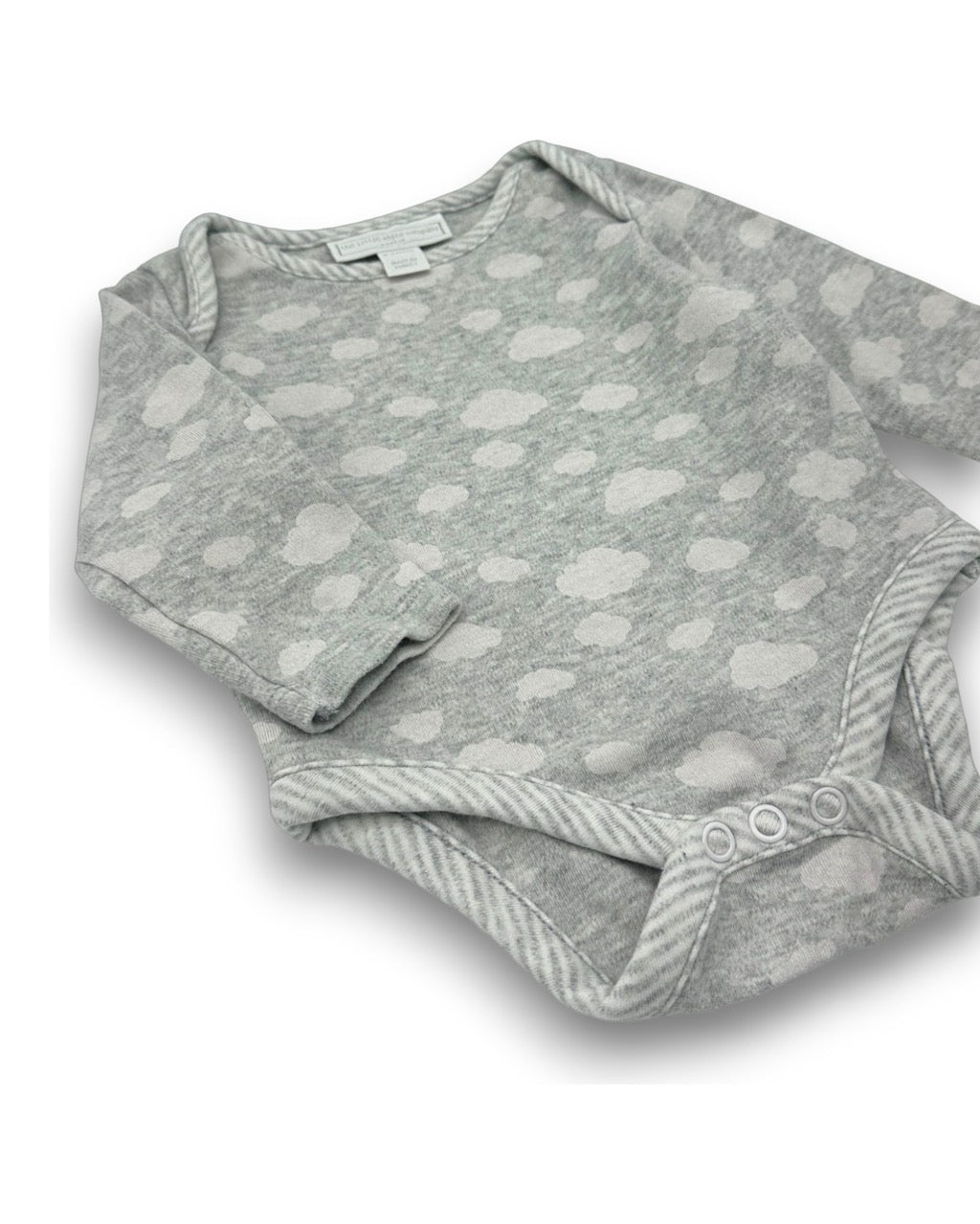 Body Cinza Algodão Orgânico 0-3 Meses