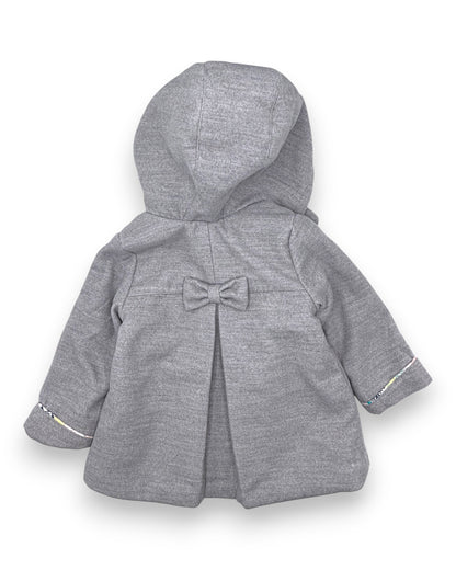 Parka Cinzenta Capuz 24 Meses