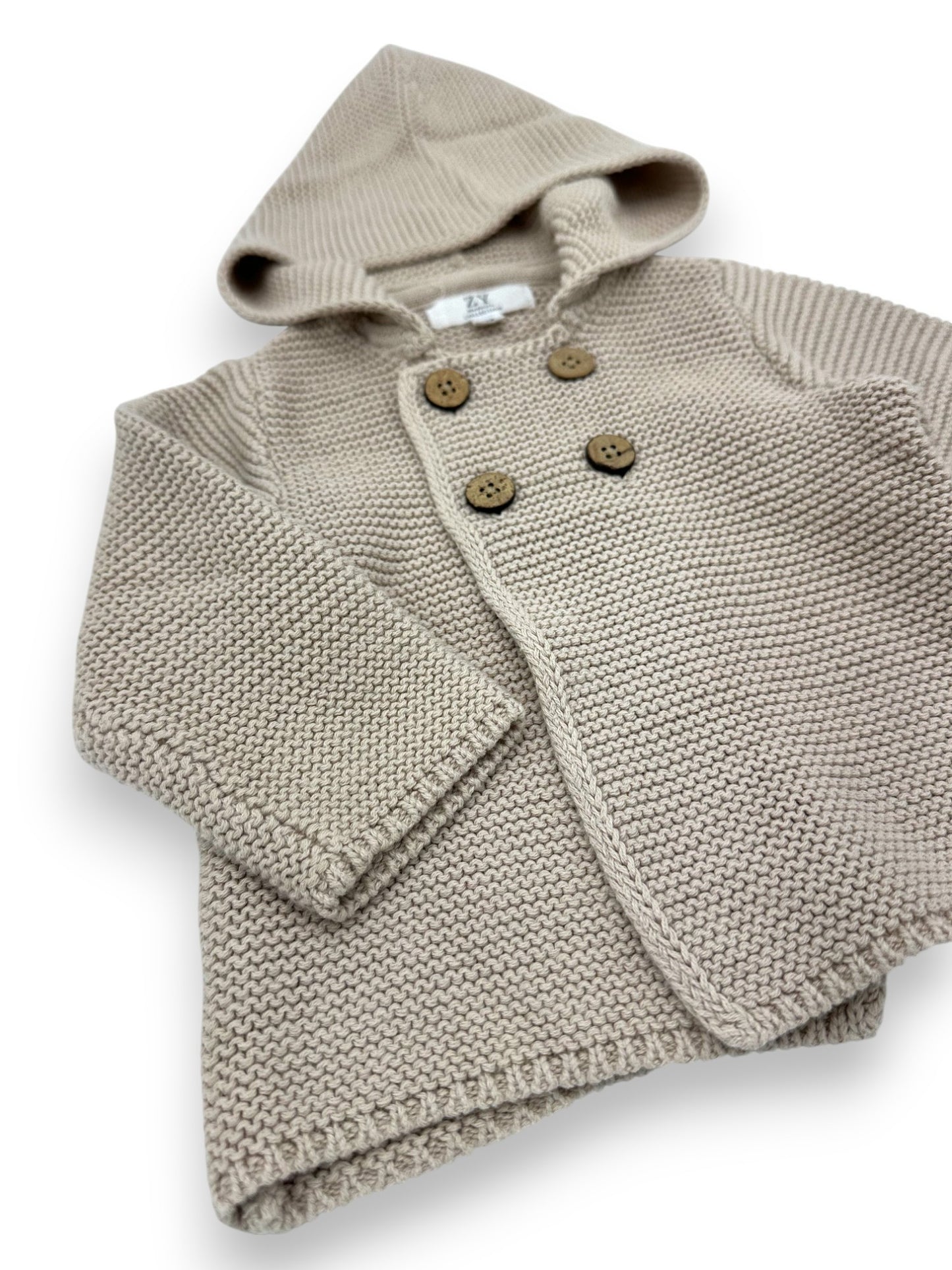 Beige Knitted Coat 1-3 Months