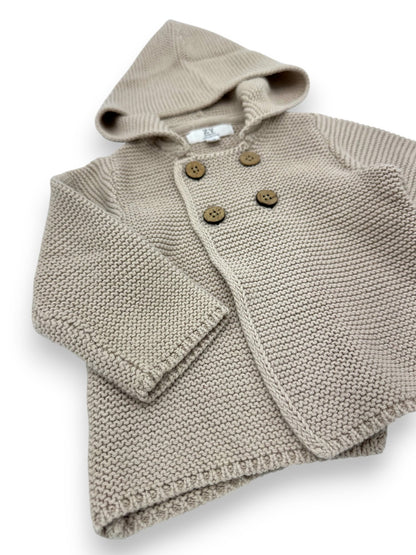 Beige Knitted Coat 1-3 Months