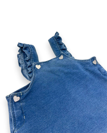 Vestido Azul Alças 12 Meses