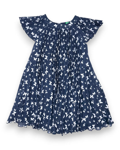 Vestido Azul Borboletas 4-5 Anos