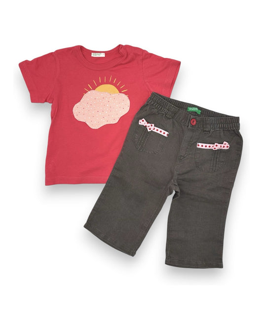 Conjunto T-Shirt e Calças 3-6 Meses