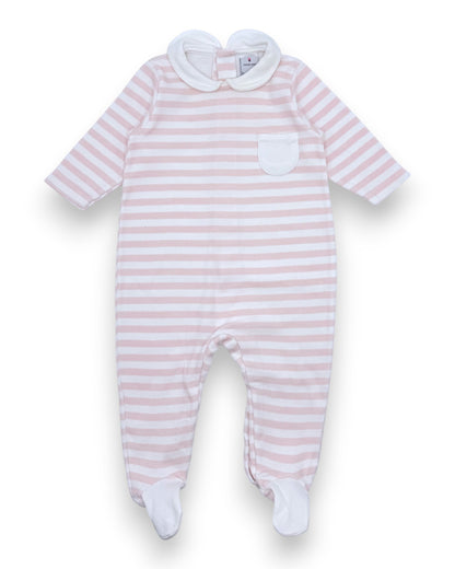 Pink Striped Babygrow, 3 Months