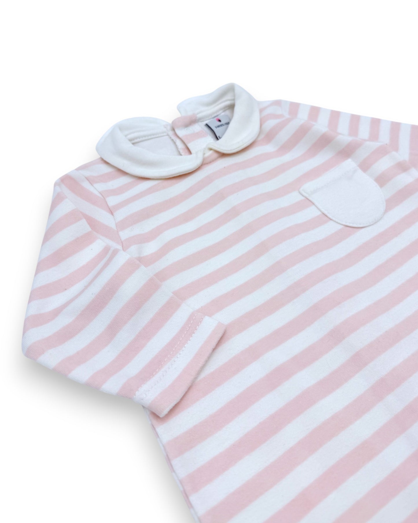 Pink Striped Babygrow, 3 Months