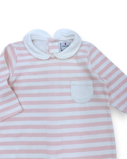 Pink Striped Babygrow, 3 Months