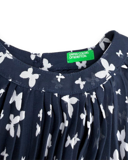 Vestido Azul Borboletas 4-5 Anos