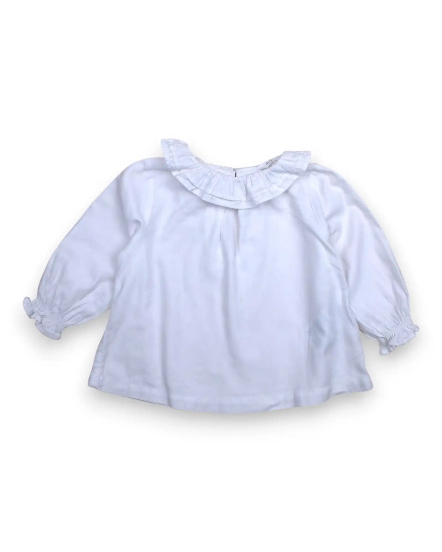 Blusa Branca 9-12 Meses