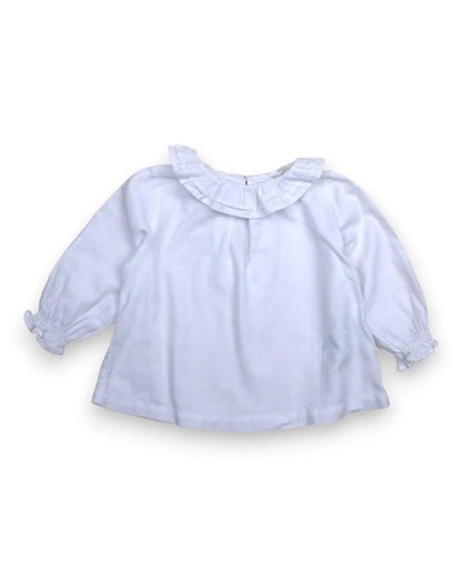 Blusa Branca 9-12 Meses