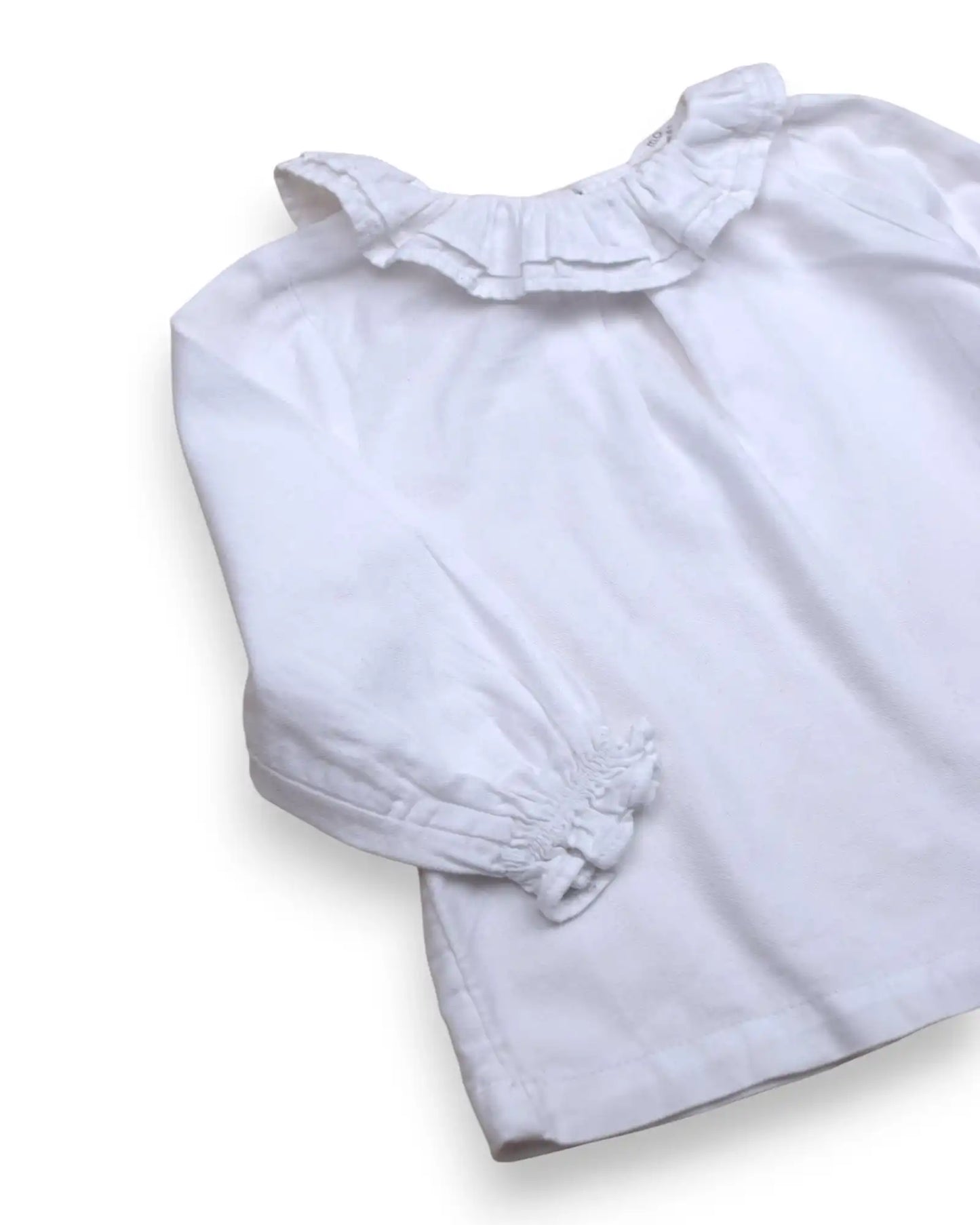 Blusa Branca 9-12 Meses