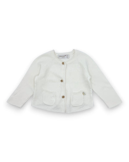 White Knit Jacket 4-6 Months