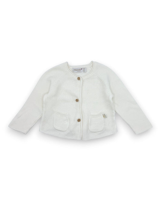 White Knit Jacket 4-6 Months