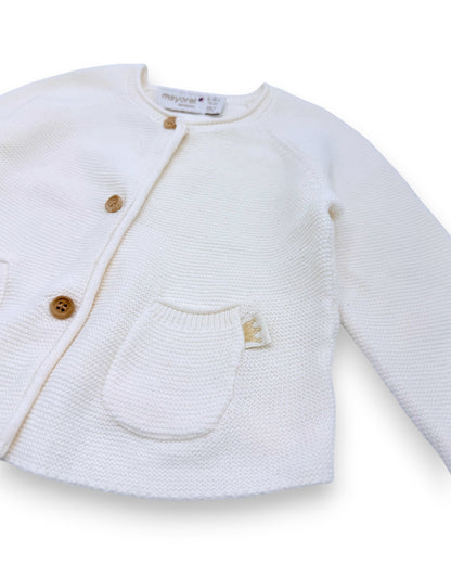 White Knit Jacket 4-6 Months
