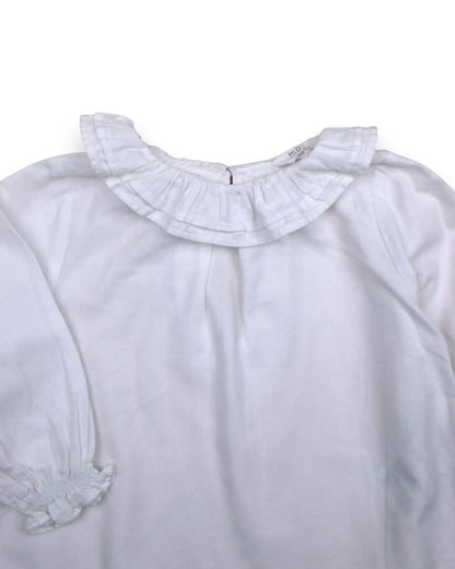 Blusa Branca 9-12 Meses
