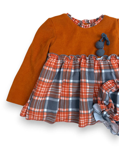 Conjunto Vestido y Cubrepañal NEKENIA - 24 Meses