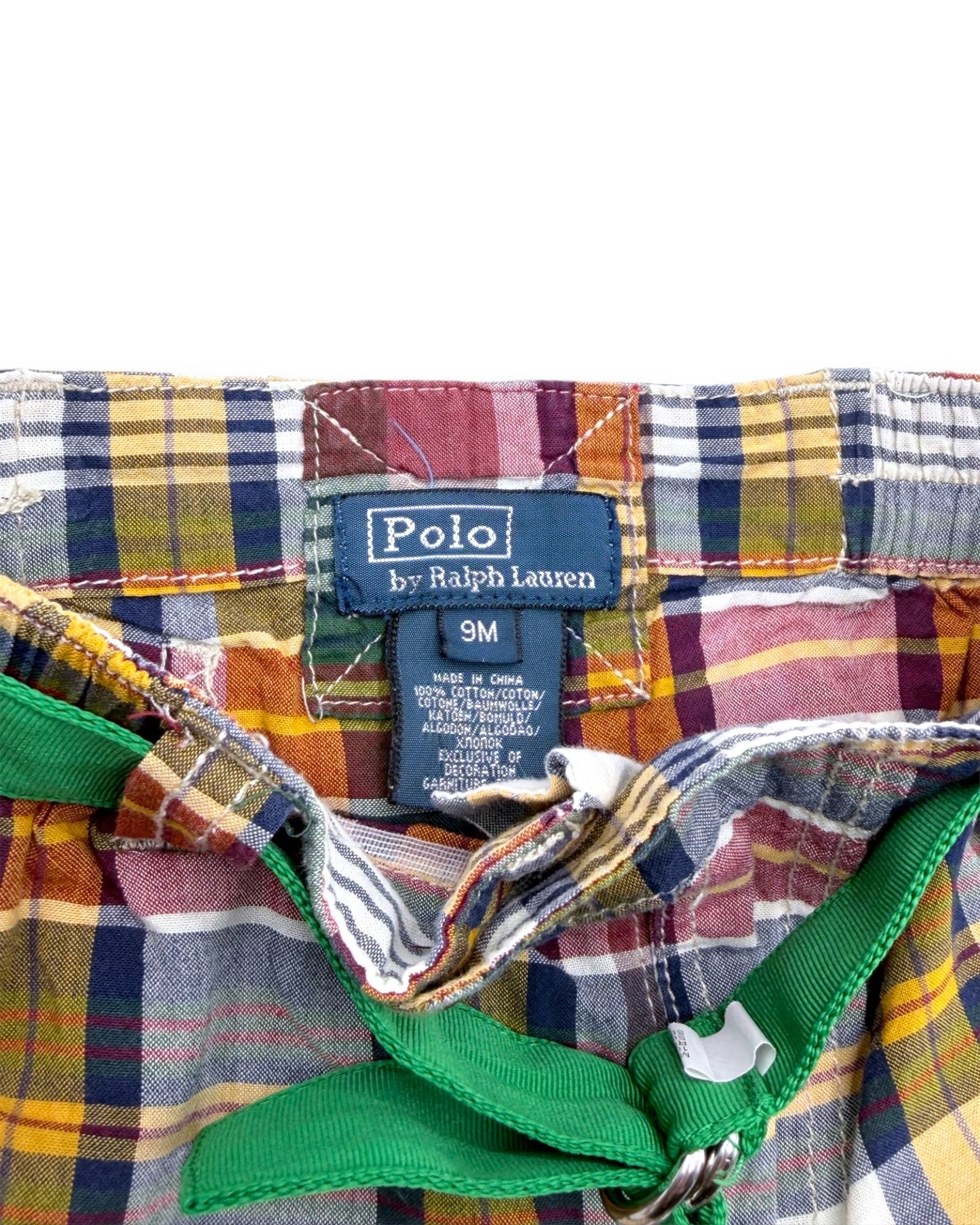 RALPH LAUREN Plaid Shorts - 9 Months
