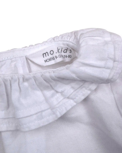 Blusa Branca 9-12 Meses
