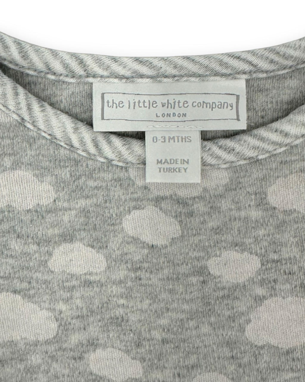 Body Cinza Algodão Orgânico 0-3 Meses