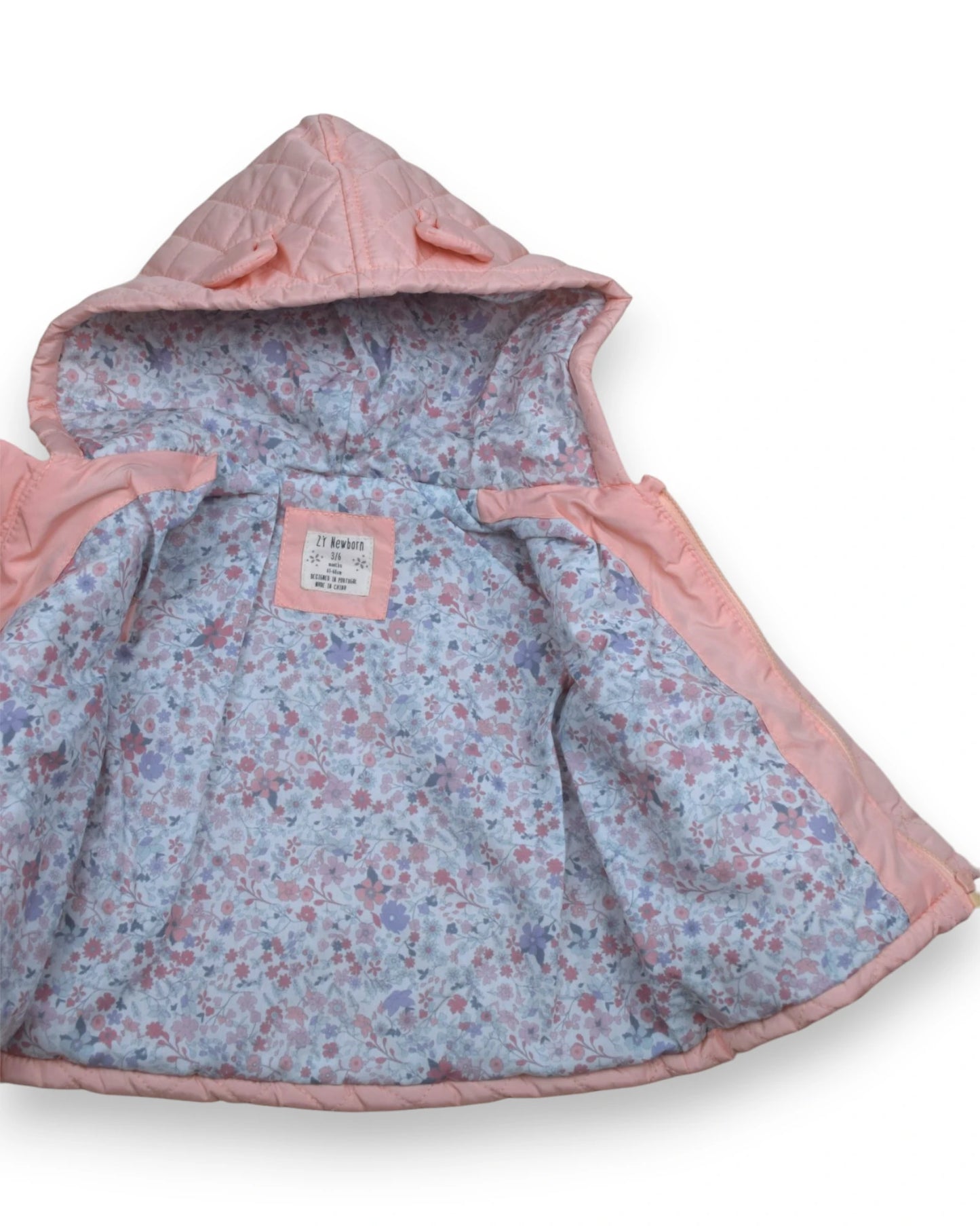 Blusão Acolchoado Rosa ZIPPY - 3-6 Meses
